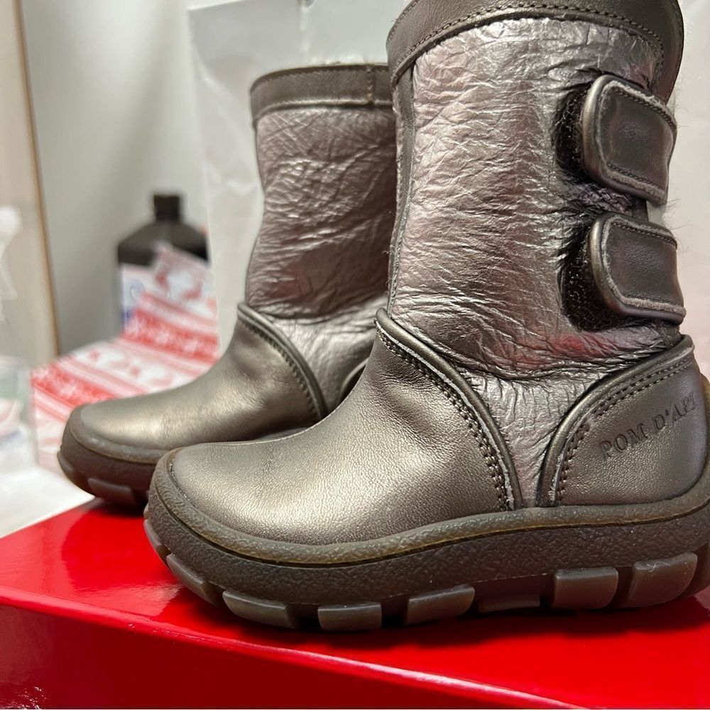 Pom D’Api Bronze Piwi Chabraque Sherpa lined winter boots NWT size 5 Euro 120